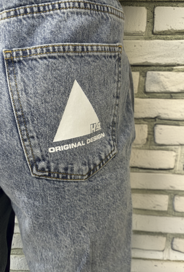 Women's Mom Jeans with Holes Elastic Waist