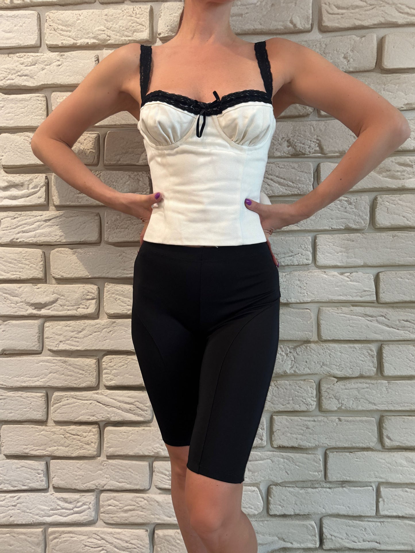 Women's Bustier White / Black