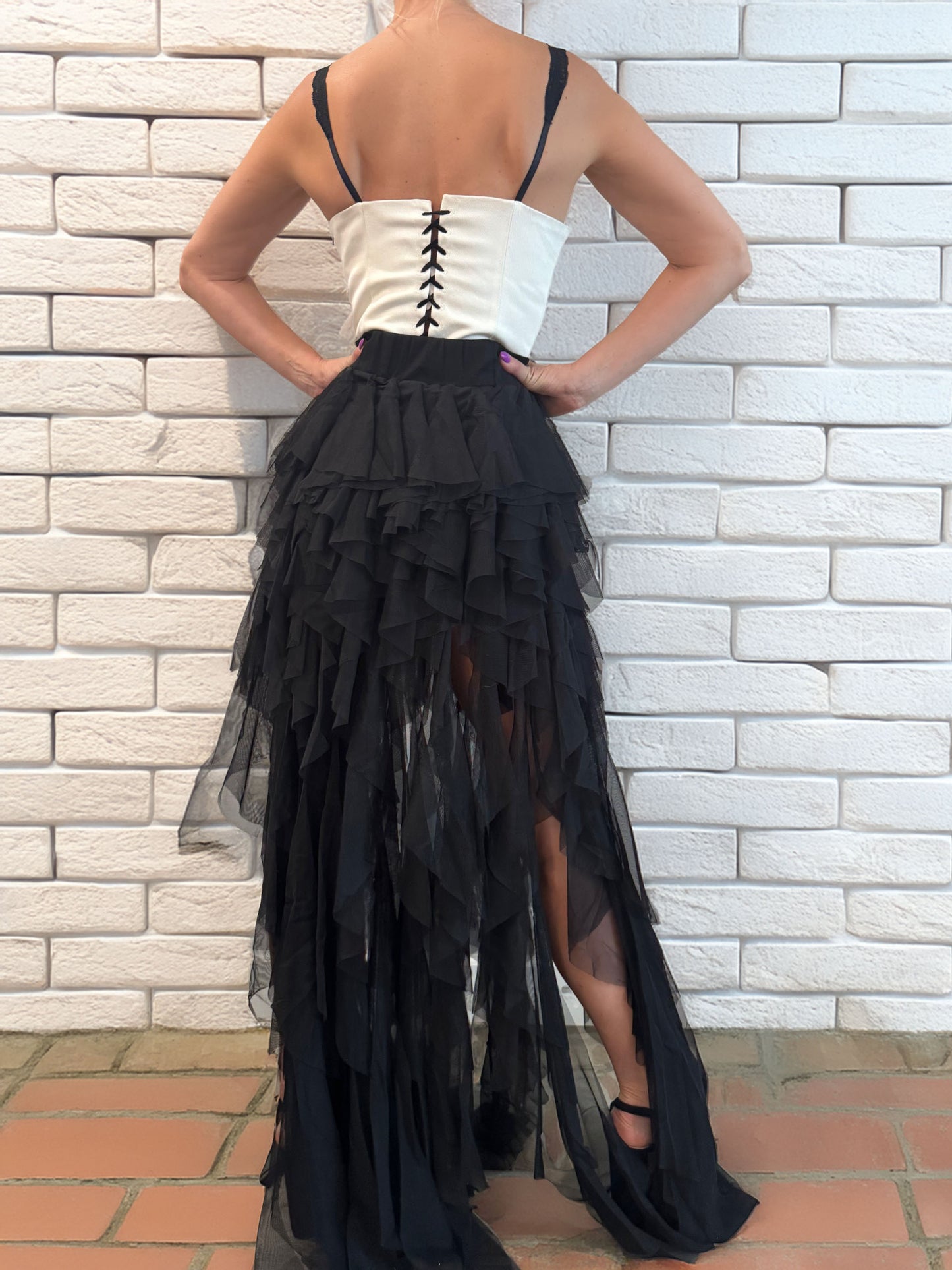 Women's Bustier White / Black
