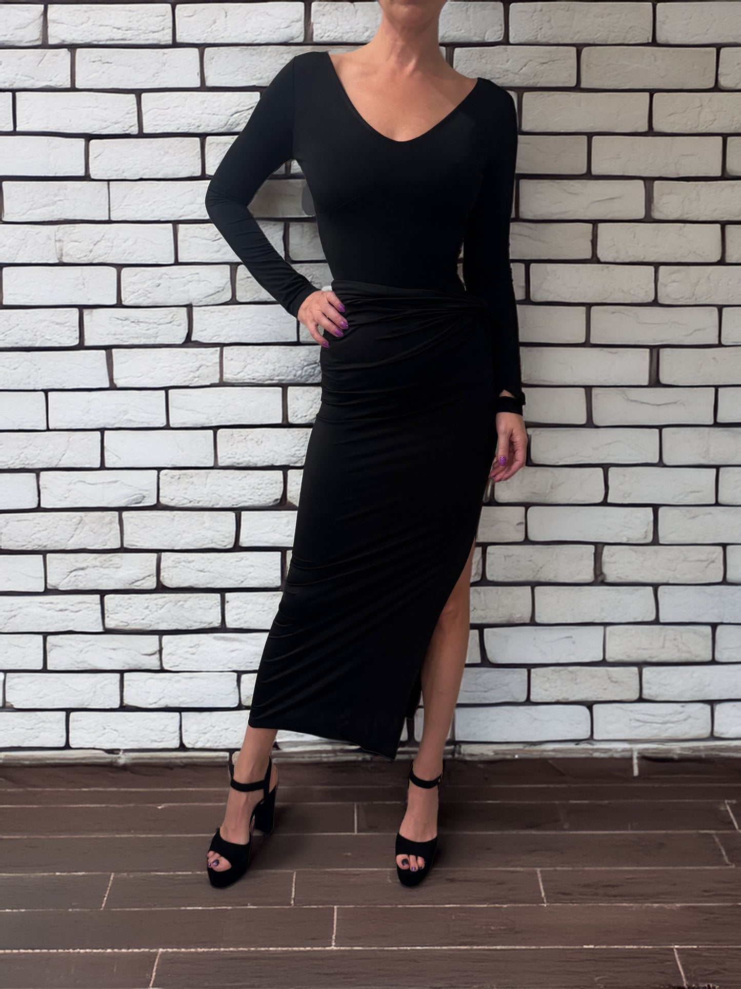Women's Dress Body/Skirt Set Black Maxi