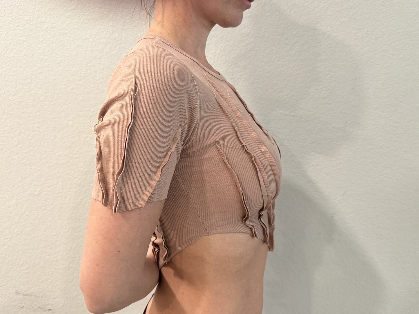 Women's Caramel Ribbed Shirt