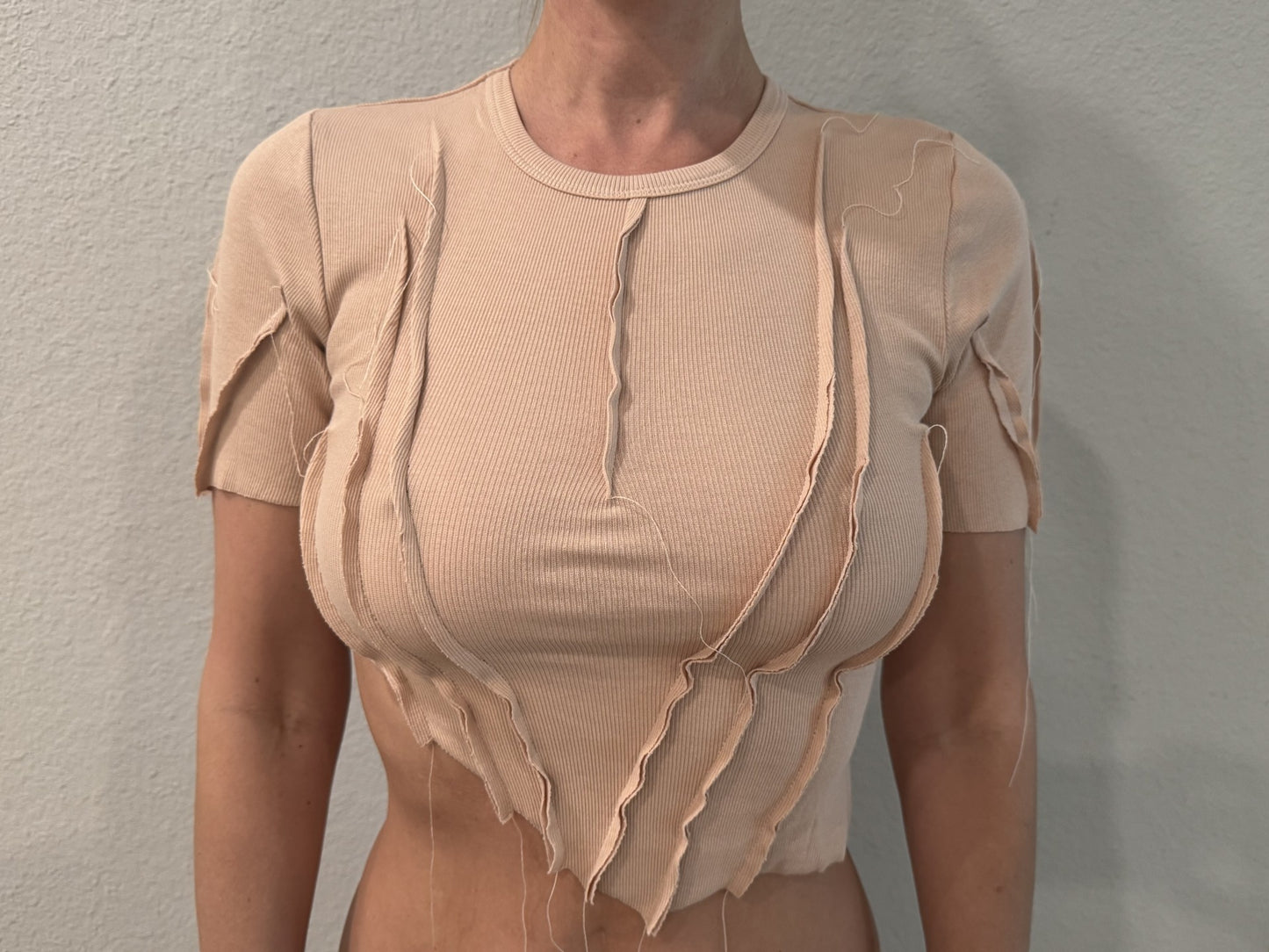 Women's Nude Ribbed Shirt