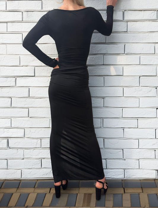 Women's Dress Body/Skirt Set Black Maxi