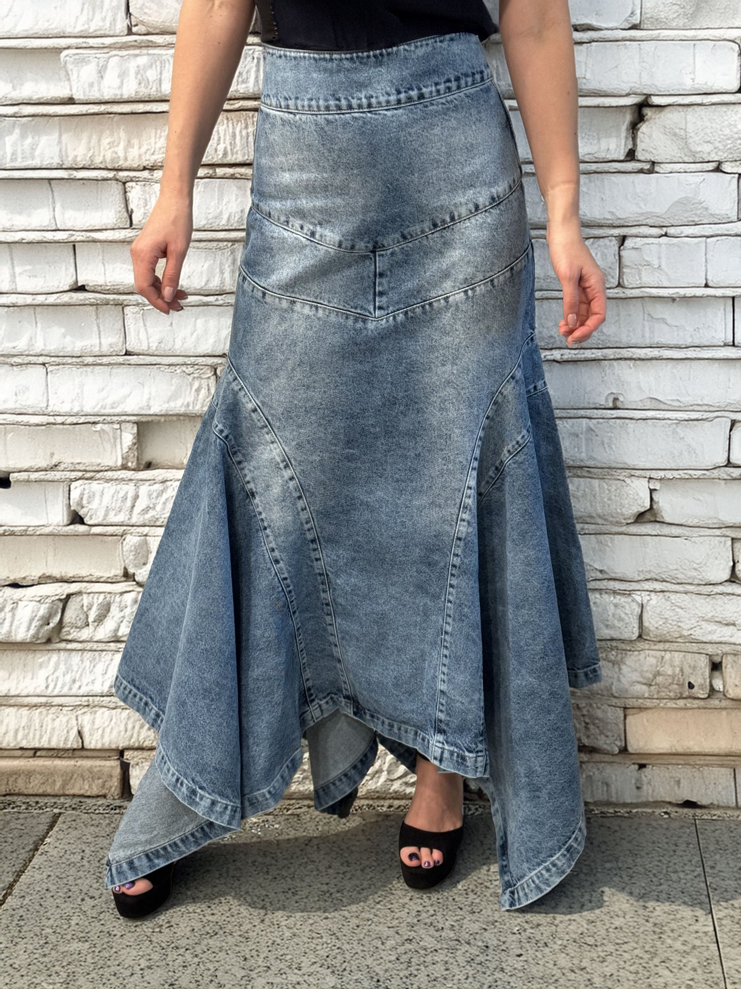 Women's Denim Maxi Skirt