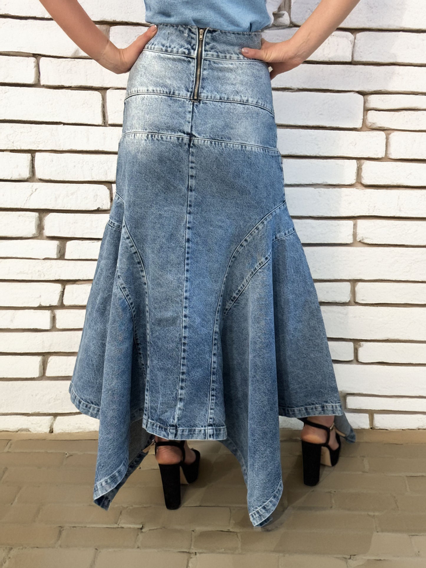 Women's Denim Maxi Skirt
