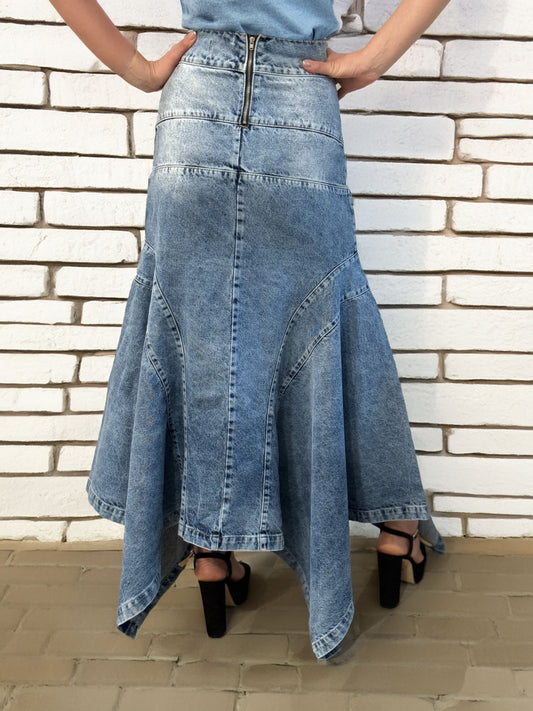 Women's Denim Maxi Skirt