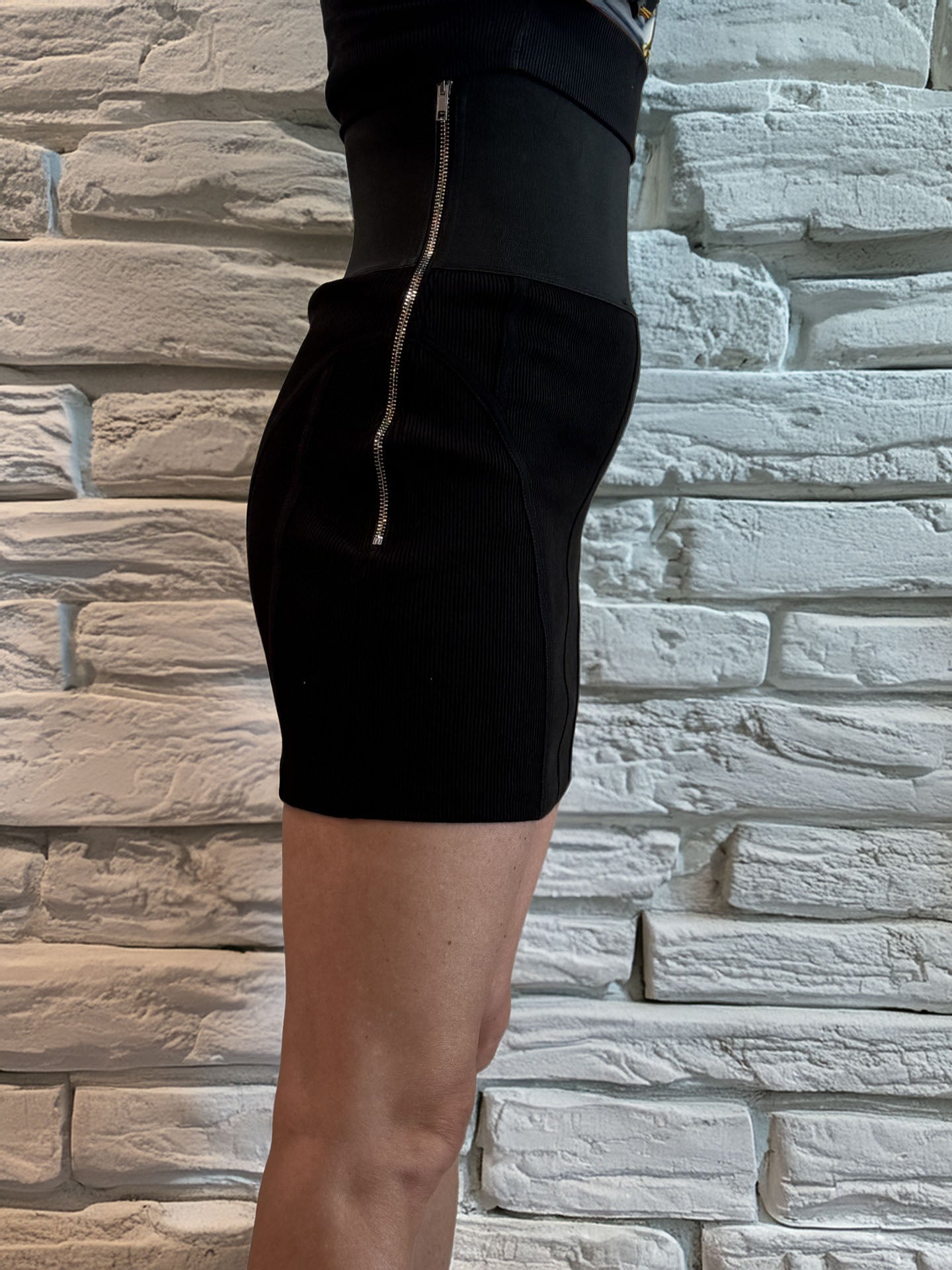 Women's High Waisted Fitted Mini Skirt