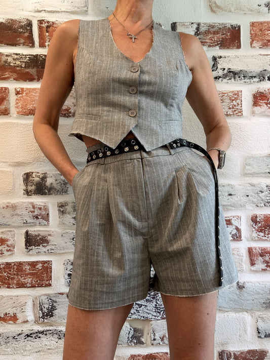Women's Cut Edge Vest & Short Set