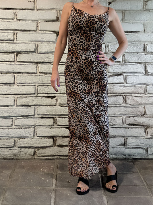 Women's Dress Maxi Tank Leopard Print